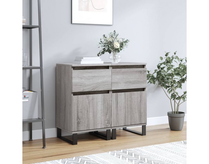 Sonata H Бюфети 2 бр сив сонома 40x35x70 см инженерно дърво