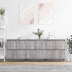 Sonata H Сайдборди, 3 бр, сив сонома, инженерно дърво - Шкафове, Витрини, Модулни секции