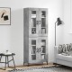 Sonata H Висок шкаф, бетонно сив, 69,5x34x180 см, инженерно дърво