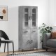 Sonata H Висок шкаф, бетонно сив, 69,5x34x180 см, инженерно дърво
