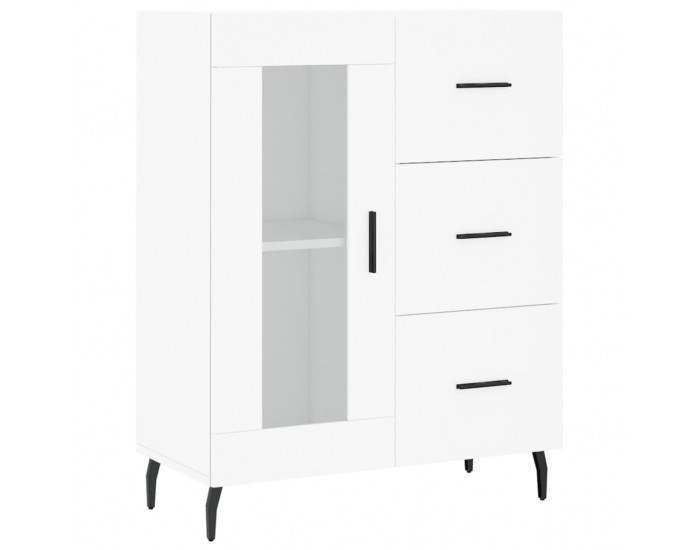 Sonata H Висок шкаф, бял, 69,5x34x180 см, инженерно дърво