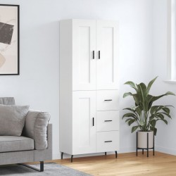 Sonata H Висок шкаф, бял, 69,5x34x180 см, инженерно дърво - Шкафове, Витрини, Модулни секции