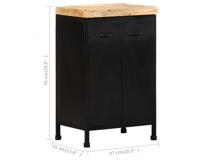 Sonata H Шкаф, 47x35x76 см, грубо мангово дърво