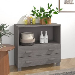 Sonata H Сайдборд HAMAR, светлосив, 85x35x80 см, борово дърво масив - Шкафове, Витрини, Модулни секции