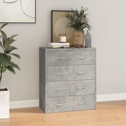 Sonata H Сайдборд с 4 чекмеджета, 60x30,5x71 см, бетонно сив - Шкафове, Витрини, Модулни секции