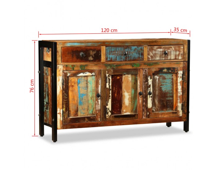 Sonata H Бюфет, регенерирано дърво масив, 120x35x76 cм Sonata H Бюфет, регенерирано дърво масив, 120x35x76 cм