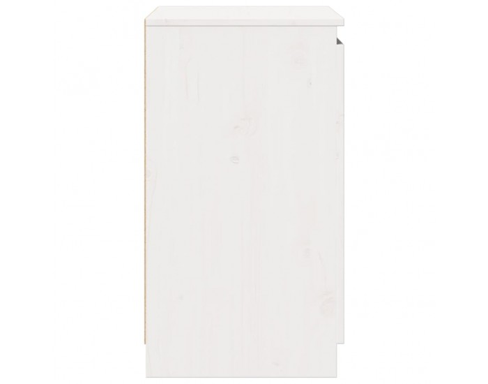 Sonata H Страничен шкаф бял 60x36x65 см борово дърво масив