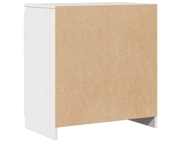 Sonata H Страничен шкаф бял 60x36x65 см борово дърво масив