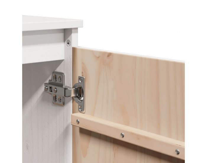 Sonata H Страничен шкаф бял 60x36x65 см борово дърво масив