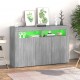 Sonata H Сайдборд с LED светлини, сив сонома, 115,5x30x75 см Sonata H Сайдборд с LED светлини, сив сонома, 115,5x30x75 см