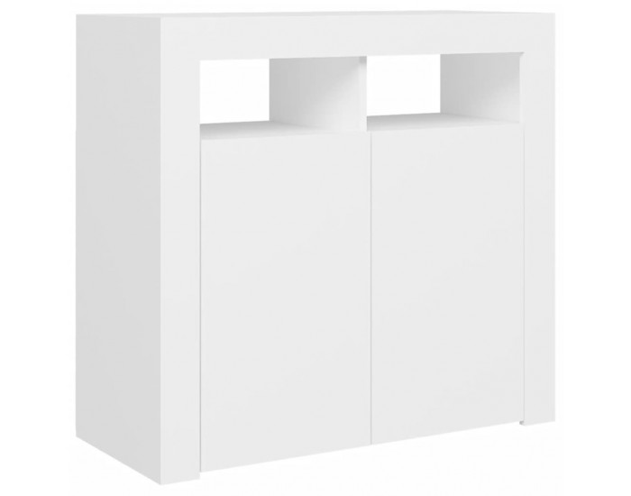 Sonata H Сайдборд с LED светлини, бял, 80x35x75 см Sonata H Сайдборд с LED светлини, бял, 80x35x75 см