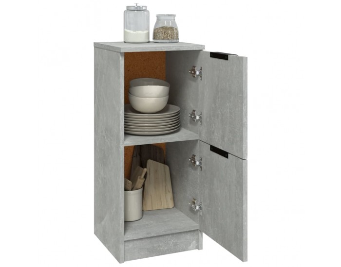 Sonata H Сайдборд, бетонно сив, 30x30x70 см, инженерно дърво