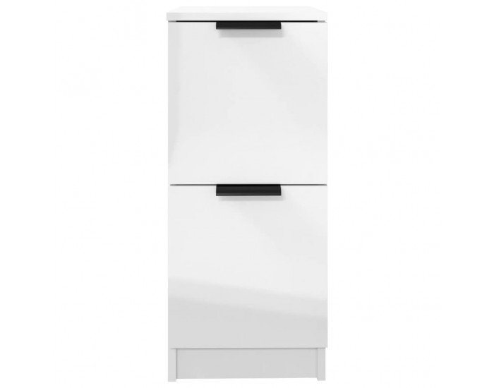 Sonata H Сайдборди, 2 бр, бял гланц, 30x30x70 см, инженерно дърво