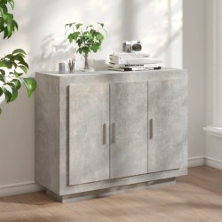 Sonata H Сайдборд, бетонно сив, 92x35x75 см, инженерно дърво - Шкафове, Витрини, Модулни секции