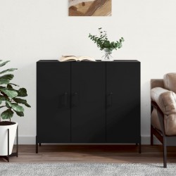 Sonata H Сайдборд, черен, 90x34x80 см, инженерно дърво - Шкафове, Витрини, Модулни секции