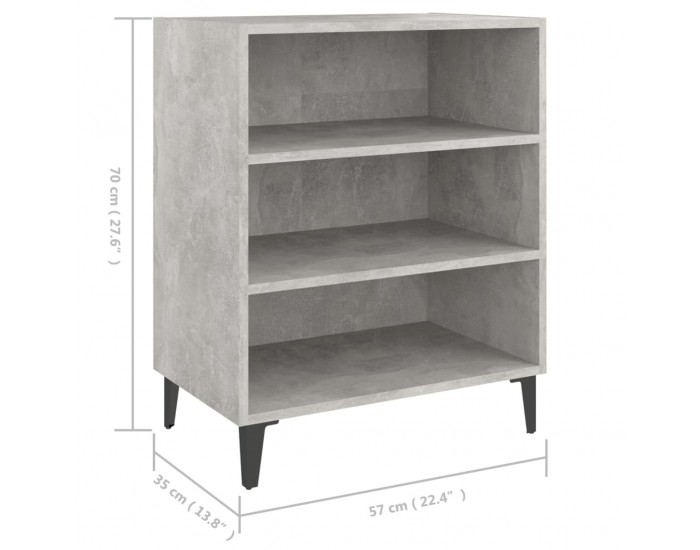 Sonata H Бюфет, бетонно сив, 57x35x70 см, инженерно дърво Sonata H Бюфет, бетонно сив, 57x35x70 см, инженерно дърво