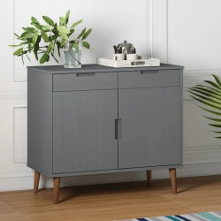 Sonata H Сайдборд MOLDE сив 90x40x80 см бор масив - Шкафове, Витрини, Модулни секции