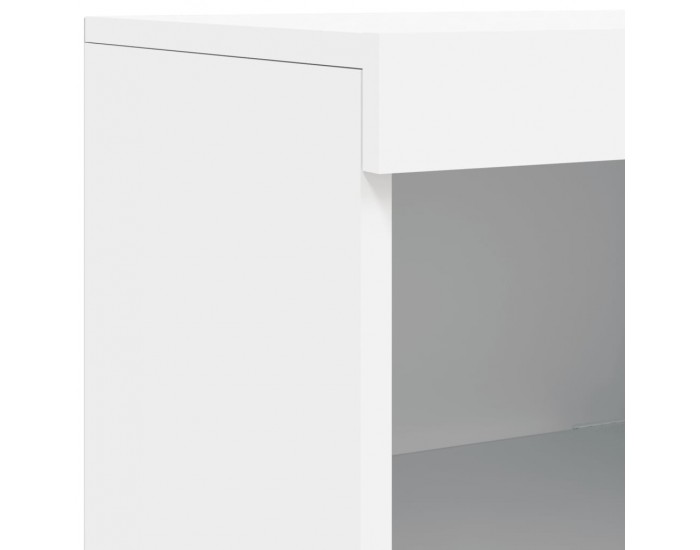 Sonata H Сайдборд с LED светлини, бял, 162x37x100 см Sonata H Сайдборд с LED светлини, бял, 162x37x100 см