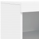 Sonata H Сайдборд с LED светлини, бял, 162x37x100 см Sonata H Сайдборд с LED светлини, бял, 162x37x100 см