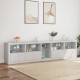 Sonata H Сайдборд с LED светлини, бял, 283x37x67 см Sonata H Сайдборд с LED светлини, бял, 283x37x67 см