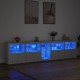 Sonata H Сайдборд с LED светлини, бял, 283x37x67 см Sonata H Сайдборд с LED светлини, бял, 283x37x67 см