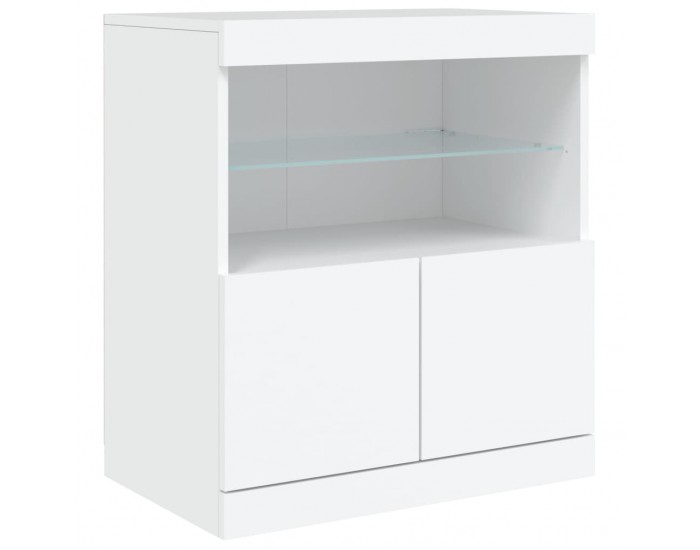 Sonata H Сайдборд с LED светлини, бял, 283x37x67 см Sonata H Сайдборд с LED светлини, бял, 283x37x67 см