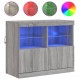 Sonata H Сайдборд с LED светлини, сив сонома, 81x37x67 см Sonata H Сайдборд с LED светлини, сив сонома, 81x37x67 см