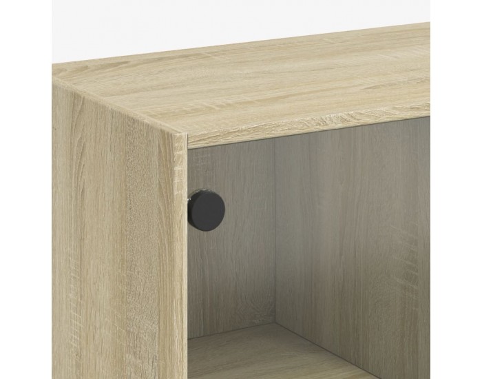 Sonata H Библиотека с врати дъб сонома 136x37x142 см инженерно дърво