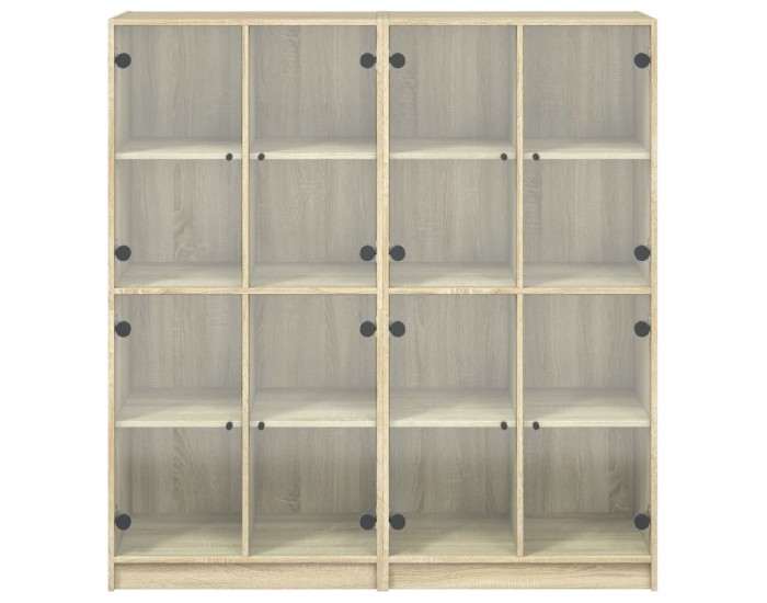 Sonata H Библиотека с врати дъб сонома 136x37x142 см инженерно дърво