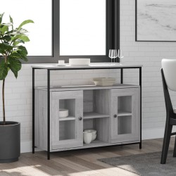 Sonata H Сайдборд, сив сонома, 100x35x80 см, инженерно дърво - Шкафове, Витрини, Модулни секции