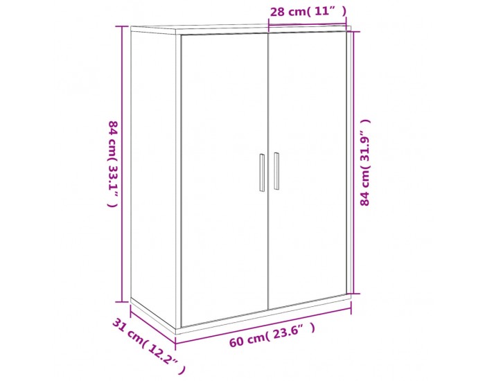 Sonata H Бюфет бетонно сив 60x31x84 см инженерно дърво Sonata H Бюфет бетонно сив 60x31x84 см инженерно дърво