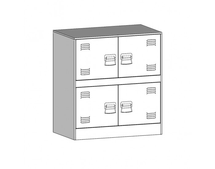 Sonata H Бюфет, розов, 67x39x73 см, стомана Sonata H Бюфет, розов, 67x39x73 см, стомана