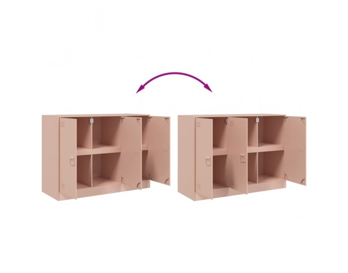 Sonata H Бюфет, розов, 99x39x73 см, стомана