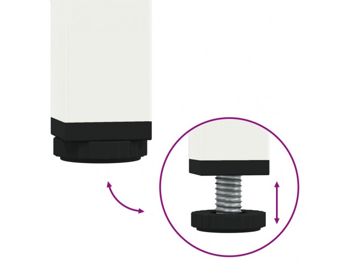 Sonata H Бюфет, бял, 68x39x79 см, стомана