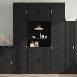 Sonata H Висок шкаф, черен, 80x42,5x249 см, инженерно дърво - Шкафове, Витрини, Модулни секции