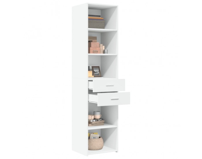 Sonata H Висок шкаф, бял, 45x42,5x185 см, инженерно дърво