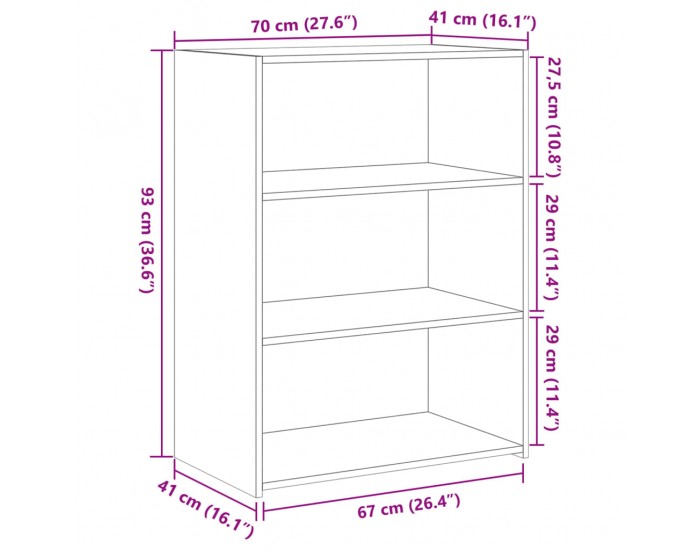 Sonata H Бюфет, черен, 70x41x93 см, инженерно дърво Sonata H Бюфет, черен, 70x41x93 см, инженерно дърво