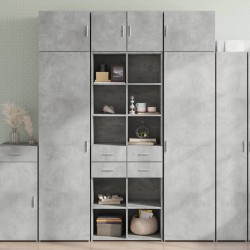 Sonata H Шкаф за съхранение бетонно сив 70x42,5x225 см инженерно дърво - Шкафове, Витрини, Модулни секции