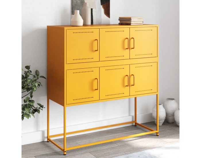 Sonata H Бюфет, горчица жълто, 100,5x39x107 см, стомана