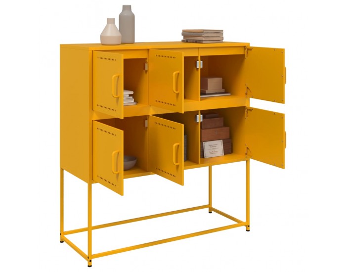 Sonata H Бюфет, горчица жълто, 100,5x39x107 см, стомана