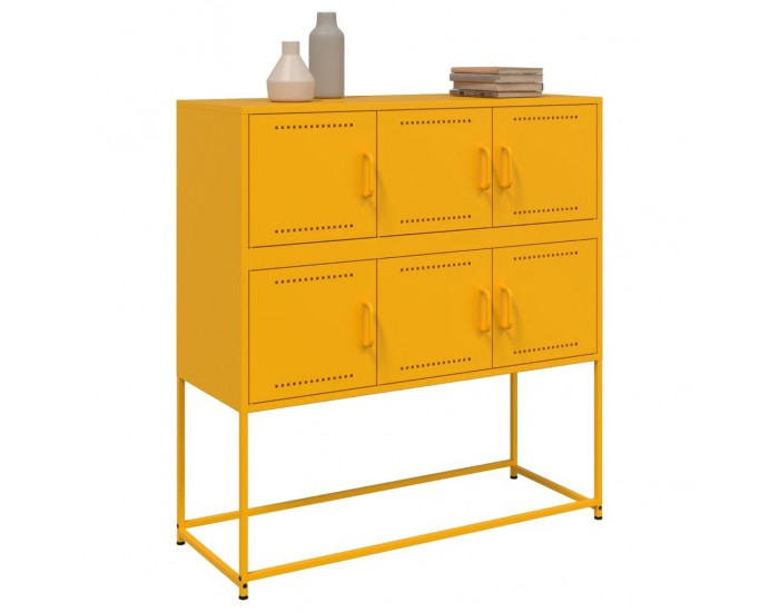 Sonata H Бюфет, горчица жълто, 100,5x39x107 см, стомана