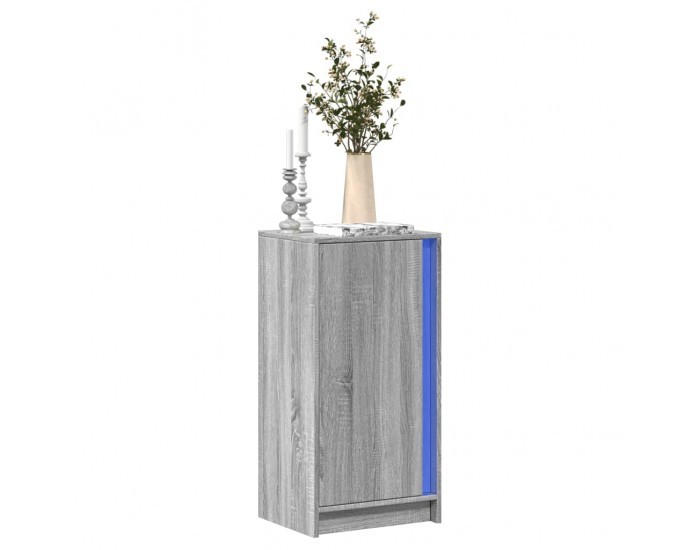 Sonata H Сайдборд с LED, сив сонома, 42,5x34x85 см, инженерно дърво Sonata H Сайдборд с LED, сив сонома, 42,5x34x85 см, инженерно дърво