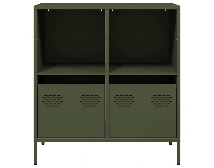 Sonata H Бюфет, маслиненозелен, 68x39x73,5 см, студеновалцувана стомана