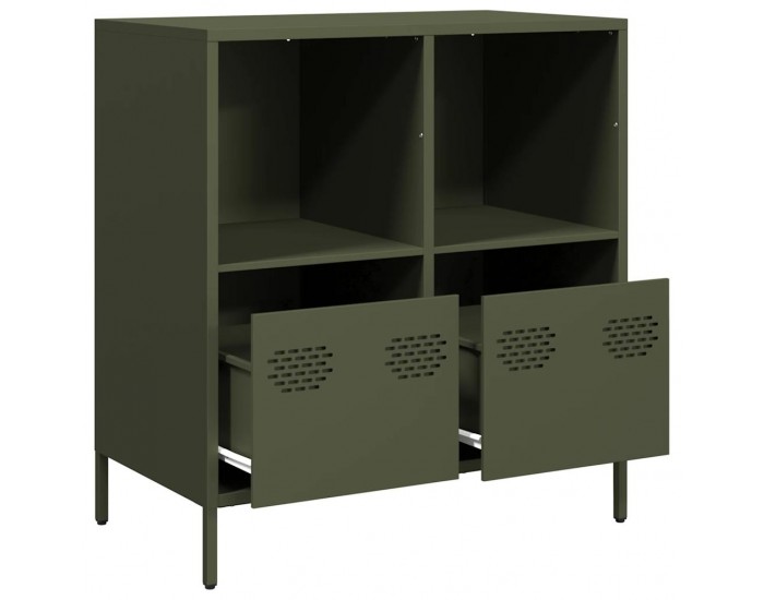 Sonata H Бюфет, маслиненозелен, 68x39x73,5 см, студеновалцувана стомана