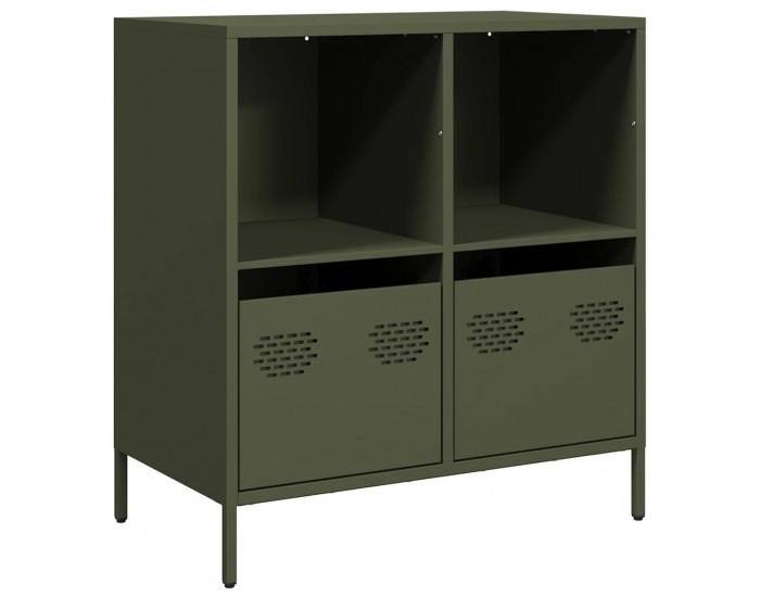 Sonata H Бюфет, маслиненозелен, 68x39x73,5 см, студеновалцувана стомана