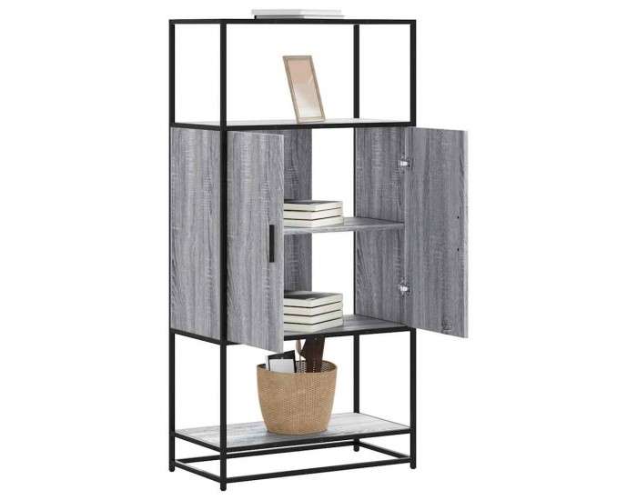 Sonata H Висока дъска Grey Sonoma 68x35x139 cm Обработено дърво и метал Sonata H Висока дъска Grey Sonoma 68x35x139 cm Обработено дърво и метал