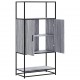 Sonata H Висока дъска Grey Sonoma 68x35x139 cm Обработено дърво и метал Sonata H Висока дъска Grey Sonoma 68x35x139 cm Обработено дърво и метал