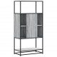 Sonata H Висока дъска Grey Sonoma 68x35x139 cm Обработено дърво и метал Sonata H Висока дъска Grey Sonoma 68x35x139 cm Обработено дърво и метал