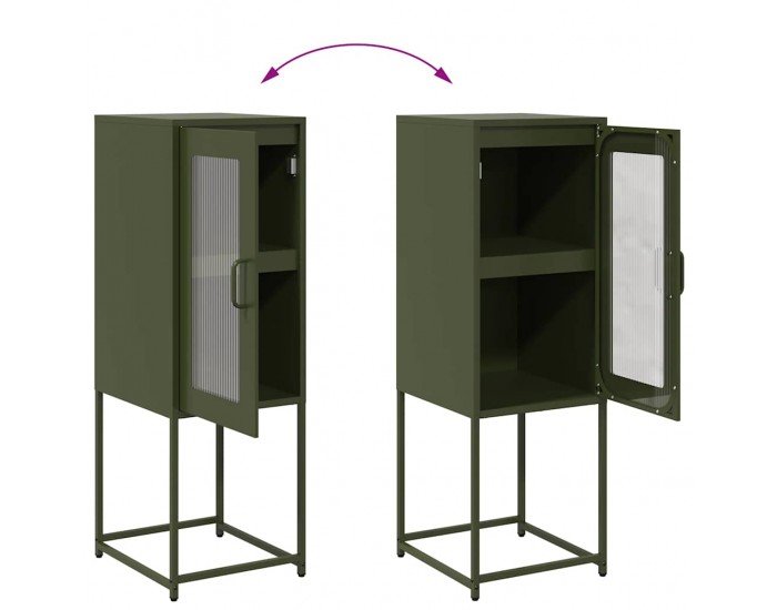 Sonata H Шкаф маслиненозелен 36x39x107 cm Студено валцувана стомана