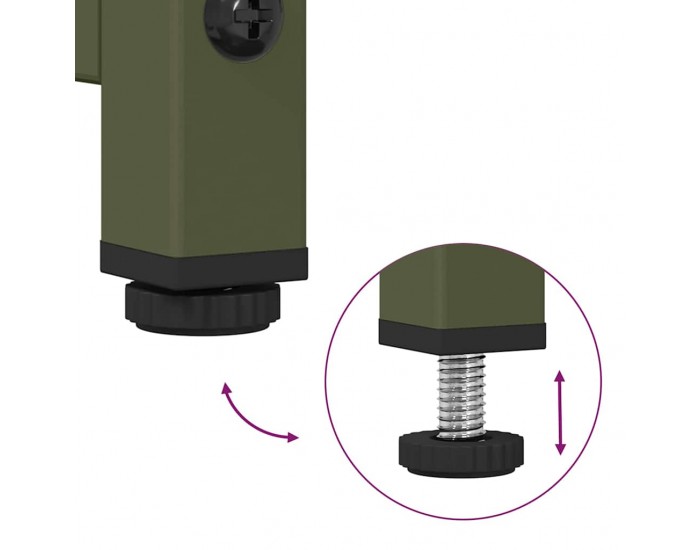 Sonata H Шкаф маслиненозелен 36x39x107 cm Студено валцувана стомана